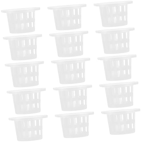 KONTONTY 50stücke Pack Kunststoff Netztöpfe Für Hydrokultur Mit Schlitzdesign Und Breiter Lippe Für Einfaches Handling Für Hydroponik Aquaponik Und Systeme