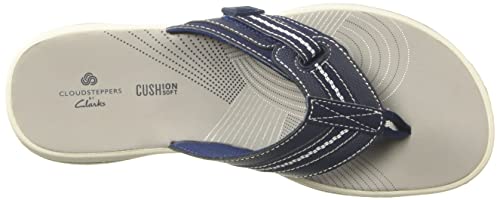Clarks Women's Brinkley Jazz Flip Flop, Navy Synthetic, 8 M Us #TOP4