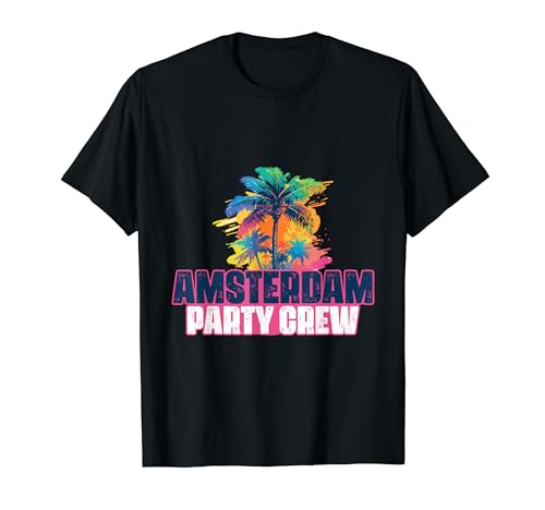 Amsterdam Party Crew Equipo de vacaciones Camiseta