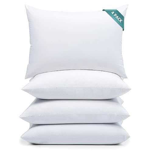 Botduck Bed Pillows Standard Size Set of 4 Pack Pillow for Sleeping Medium Soft Supportive for Side Back Stomach Sleeper 20x26in
