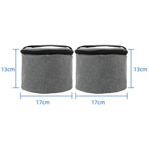 Bolsa de hombro para mascotas para evitar derrames con recipientes y cuencos de viaje gris 4