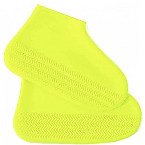 Ruluti 1 Paire réutilisable Surchaussures imperméable Matériel Silicone Unisexe Chaussures Protecteurs Bottes de Pluie pour la Pluie extérieure Chaussures Covers