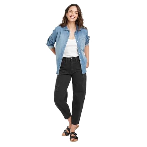 Universal Thread Women's High Rise Tapered Balloon Jeans -3
