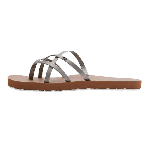 Image of Volcom Women's New School Strappy Flip Flop Flat Slide Sandal