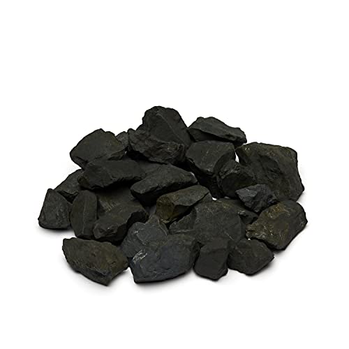 PURAJA Schungit Edelsteine Set | Naturbelassene Premium Rohsteine | Vielseitige Verwendung als Wassersteine Heilsteine Chakrasteine | Sortenreine Kristalle