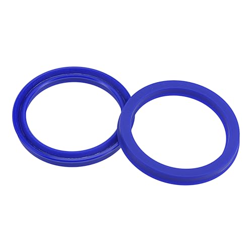 YOKIVE 2 Pcs UHS Radial Shaft Seals, Industry PU Oil Seals for Hydraulic Cylinders (Blue, 45-mm ID x 55-mm OD 6-mm Width)