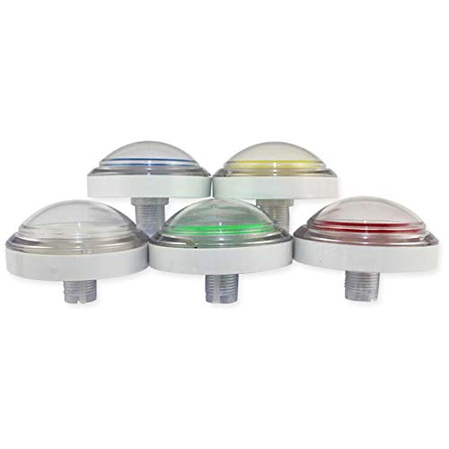 Arcity 5 Pz 100mm Arcade Pulsante LED Dome Illuminato 4 Pollici Convesso con Microswitch per Jamma MAME Pop'n Music Game Machine Cabinet Console 5 Colori Durevole Nuovo