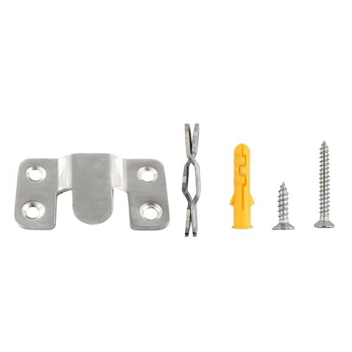 Image of 4 Pairs Flush Mount Bracket, Stainless Steel Headboard Wall Mounting Brackets, 54x30mm Interlocking Furniture Connector for Large Picture Hanging and Sectional Couch Connectors, Large