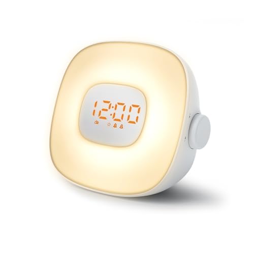 RADIO-REVEIL LUMINEUX AVEC SONS DE LA NATURE - Muse ML-198CR - Luminothérapie Lumière d'ambiance LED - 5 sons de la nature
