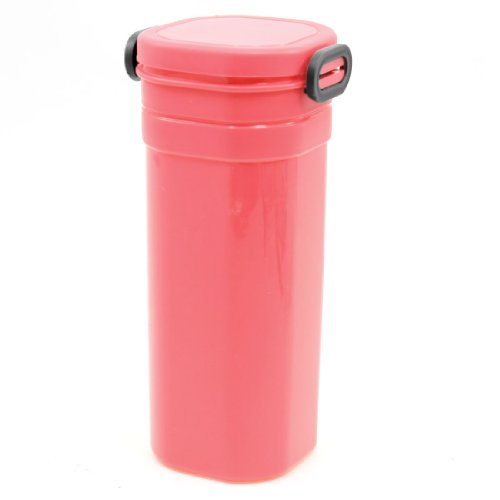 Ruilogod Botella de la taza de agua hermética de plástico 530ml 7.1 pulgadas Altura Magenta
