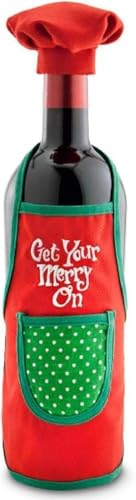 Get Your Merry On Bottle Apron Chef Set