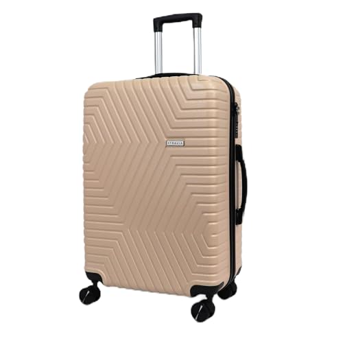 STRAVIA – Del – Grande Valise 75 cm – ABS Légère et Résistante – Bagage Rigide – Serrure à Code Sécurisée – 4 Roues Double Ultra Fluides –...