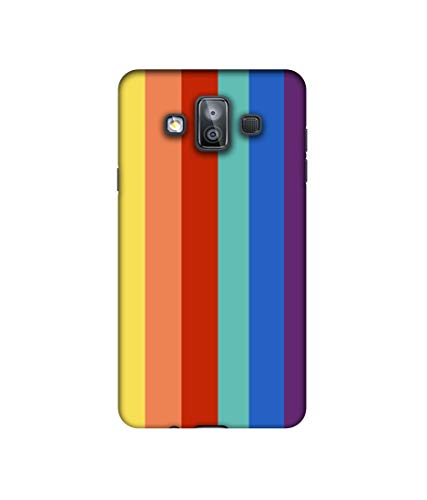 Image of Amazon Brand - Solimo Designer Rainbow Colors 3D Printed Hard Mobile Back Case Cover Compatible for Samsung Galaxy J7 Duo