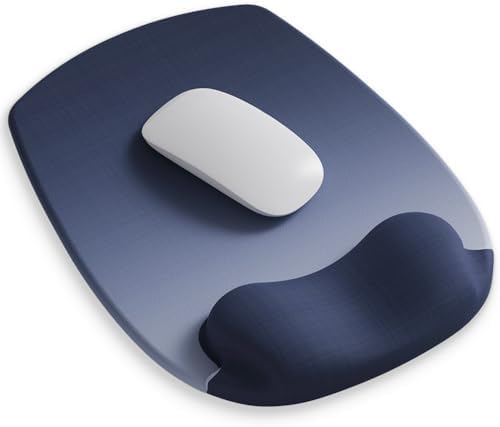 ErgoFlow Gel Wrist Rest Mouse Pad - Ergonomic Cushion for Desk, Cute Aesthetic Computer Decor for Women; Small Mousepad Mat&Laptop Pads - Office Home Support&Ergo Accessories Supplies(05Midnight Wave) - art Series
