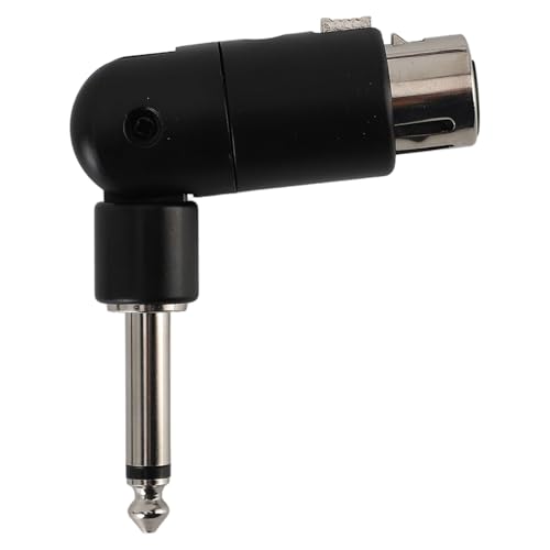 Sistema adaptador inalámbrico de micrófono transmisor y receptor XLR UHF con larga duración de batería para bodas y presentaciones en vivo ABS negro 1 set miniatura 7