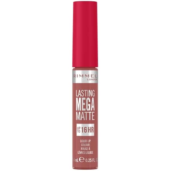 Жидкая помада Rimmel London Lasting Mega Mate стойкая жидкая помада для мягких губ с матовым финишем веганская формула со скваленом и кокосовым маслом - 110 румян 7 4 мл