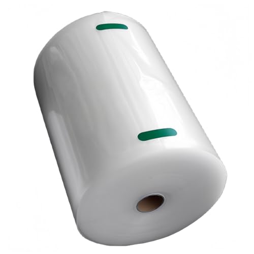 SJGEIDM真空パック袋 ロール 透明 フードセーバー PA+PE素材 自由にカット 機専用 専用抗菌袋 鮮度長持ち 冷凍保存 食品保存 家庭用 業務用 (12cm×50m 厚手ドット 1ロール)