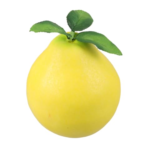 Decoración de frutas de escritorio y antenas con pomelo de plástico amarillo resistente