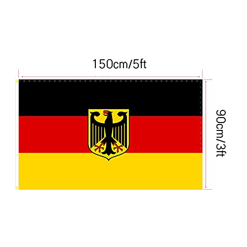 Ozsensflint Deutschlandflagge mit Adler – Polyesterflagge 90×150 cm