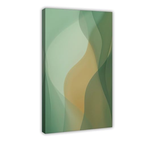 Poster abstrait marron olive pour décoration de chambre à coucher et bureau dynamique
