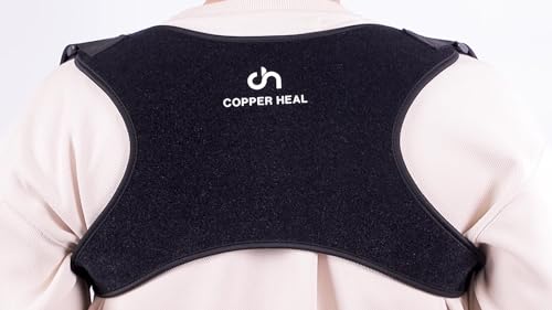 Corretor de Postura Ajustável COPPER HEAL– Colete Ergonômico para Homens e Mulheres, Alívio de Dor e