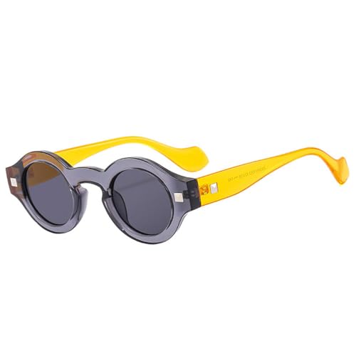 Lunettes de soleil rondes punk LVTFCO pour hommes et femmes avec protection UV400