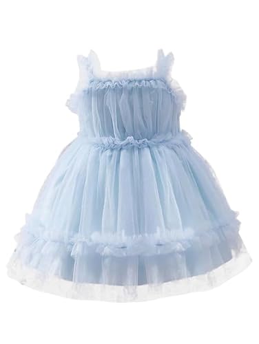 Image of Niren Enterprise Sleeveless Ruffle Sleeve Square Baby Girl Frock with Neck Boxer and net Flared | Frock Dress for Baby Girls