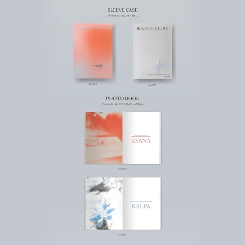 ENHYPEN - [ORANGE BLOOD] (KALPA Ver.) Photo Book + CD-R + Photo Card A + Photo Card B + Sticker + Photo Paper + Postcard + Poster With Lyrics + 2 Pin Badges + 4 Extra Photocards