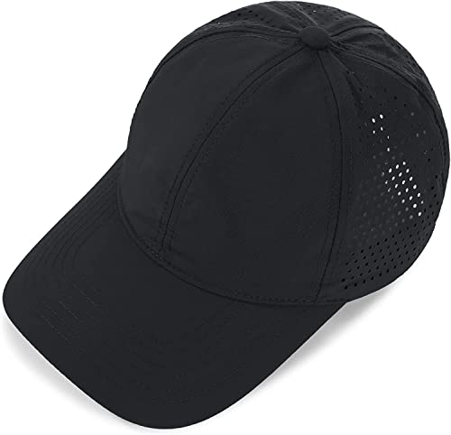 Century Star Womens Baseball Cap Ponytail Hat Running Hat Men Waterproof Adjustable Breathable Women Sun Hats Visors Black Medium #TOP5