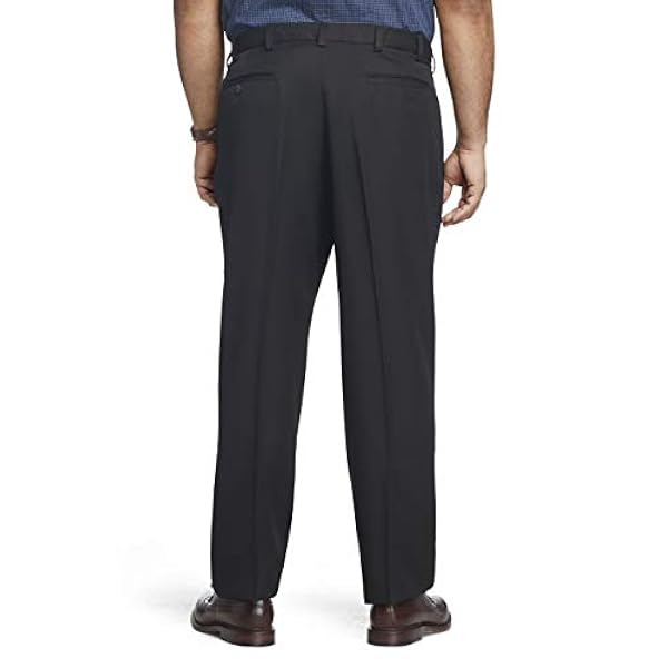 Van Heusen Big And Tall Flat Front Straight Fit Solid Dress Pant Pantaloni Eleganti Uomo