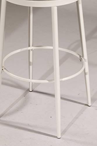 Hillsdale Aubrie Swivel Backless Counter Height Stool, Off White - Image 4