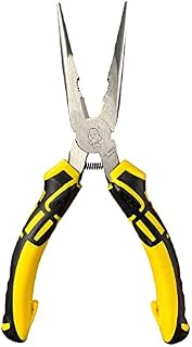 BOOSDEN 8 inch Needle Nose Pliers with Side Cutters, Precision Long Nose Pliers with Wire Cutters, Professional Needle Nose Spring Loaded Pliers, Used for Cutting Clamping Pinching Jewelry Making