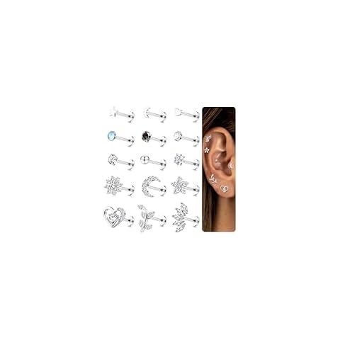 MILACOLATO 16G Cartilage Stud Earrings Set Cover