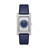 CILOA Watches for Men Unique Rectangle Relojes para Hombres Fashion Simple Analog Wrist Watch with Leather Strap, Blue