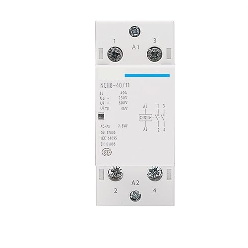 Contacteur ca modulaire NCH8 2P 40A sur Rail Din 220V/230V pour tableau électrique domestique