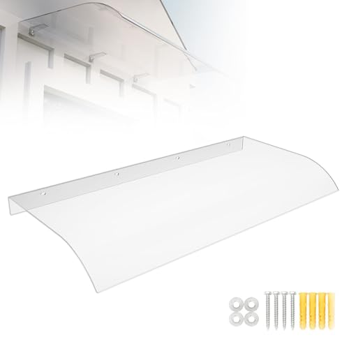 Auvent de porte polycarbonate 45x300 couverture entrée extérieure - 2