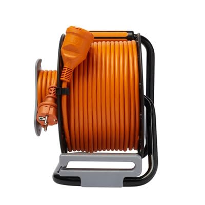 Diall Enrouleur de jardin 50 m HO5VVF 3G1,5 mm² IP44 230 V 16 A. | Câble 50 m HO5VVF 3G1,5 mm² avec protection thermique et indice IP44.