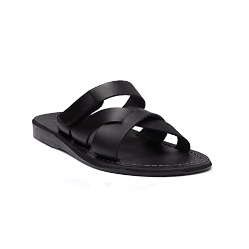 Philip - Leather Woven Strap Sandal - Mens Sandals