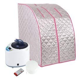 Portable Personal Steam Sauna Spa,  Waterproof Home Sauna Portable Spa Steam Tent Sauna Kit 2L Body Slimming Pain Relief Sauna Box and Portable Chair