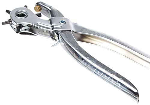 RAYHER Revolving Hole Punch with 6 Pipes, Metal, Silver, 27.5 x 11.5 x 2.5 cm