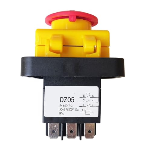 Interrupteur d'arrêt d'urgence DZ05 à 7 broches 400V IP55 pour perceuse à colonne