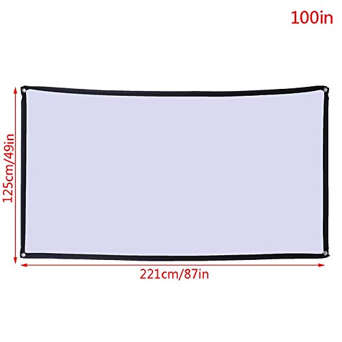 Pantalla de Proyector Plegable 100 Pulgadas Blanco 16:9 miniatura 2