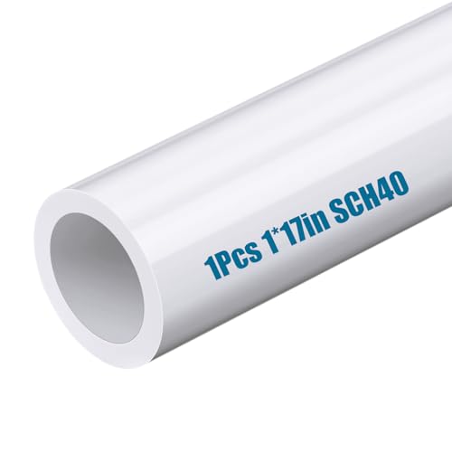 Image of 1 Pcs 1 Inch PVC Pipe 17long Sch40 Industrial Pipes, White