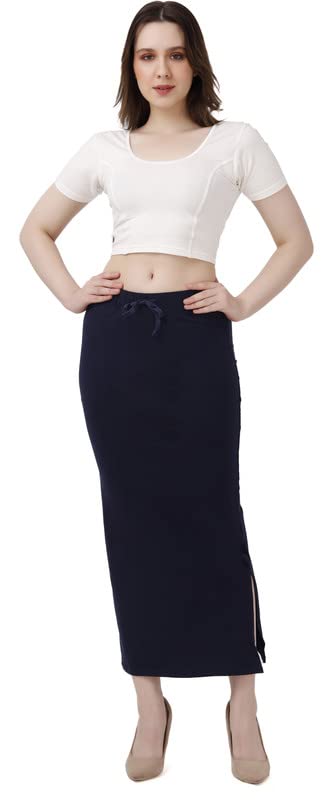 Image of Lycra Blend Cotton Saree Shapewear Petticoat for Women and Girls, Skirts Shapewear Dress for Saree