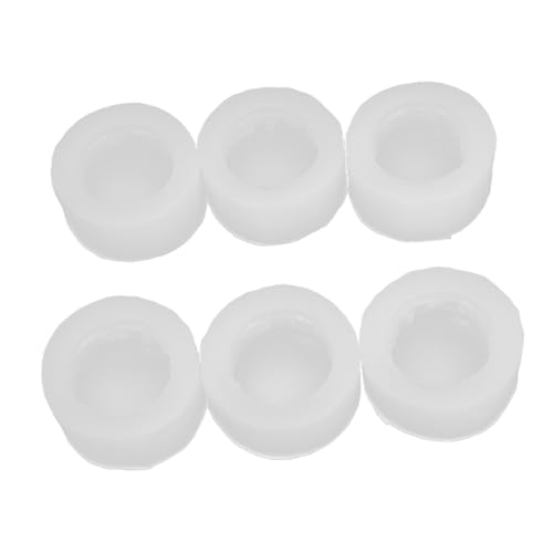 HEALLILY 6 moldes de silicona transparente de grado alimenticio para macarrones, herramientas antiadherentes para hacer pasteles, jabón, caramelos, gomitas y manualidades, suministros flexibles y