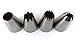 Roll & Bake Deluxe Cupcake Set-Extra Large Stainless Steel Decorating Tips, Bismark Tip & Reusable Pastry Bag | Closed, Open Star (Standard, Version