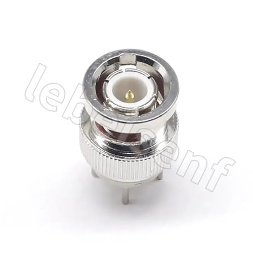 Conector BNC macho para placa de circuito PCB, pack de 10 enchufes rectos BNC-KE de soldar 8