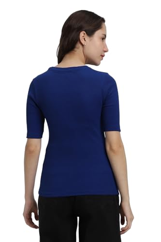 Image of Forever 21 Womens Solid Regular Fit Basic T-Shirts