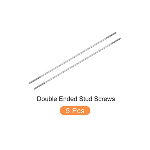 METALLIXITY Doppelseitige Stiftschrauben (M4-Gewinde 150 mm Länge) 5 Stück, 304 Edelstahl Doppelgewindestangenbolzen – für die Hauswartung