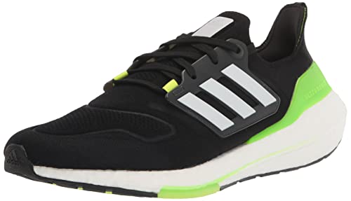 adidas Men's Ultraboost 22 Black/White/Solar Green 11.5 Adult